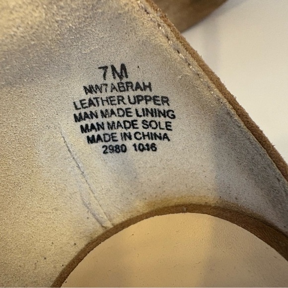 Nine West tan leather block heel open toe heels sandals size 7 M - Picture 10 of 11